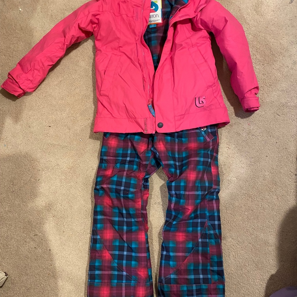 Girls burton ski jacket and snow pants